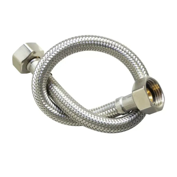 Stainless Steel Braided Hose 400mm (15mm, F/F) - Zenithbath