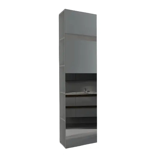 Mirella Range Bathroom Tower Side Cabinet With Mirror Front 400w x 250d x 1600h - Zenithbath