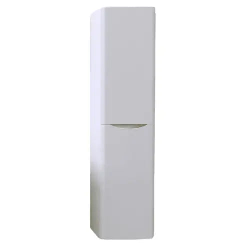 Smile Range Bathroom Tower Side Cabinet Left Side Gloss White 400w x 300d x 1500h m - Zenithbath